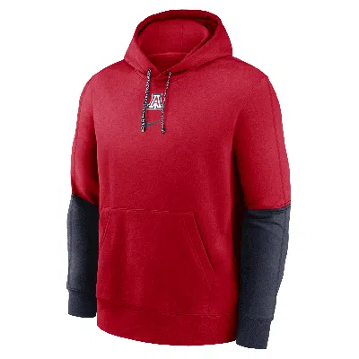 Nike Arizona Wildcats Sideline Team Issue Club  Men's College Pullover Hoodie In Red