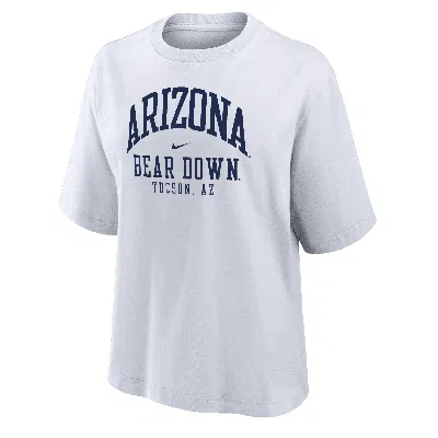 Nike Arizona  Women's College Boxy T-shirt In White