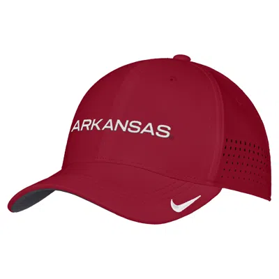 Nike Arkansas Sideline  Unisex Dri-fit College Hat In Red