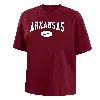 Nike Arkansas  Women's College Boxy T-shirt In Red