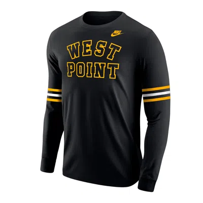 Nike Army  Men's College Long-sleeve T-shirt In Black