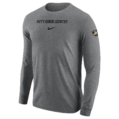 Nike Army  Men's College Long-sleeve T-shirt In Grey