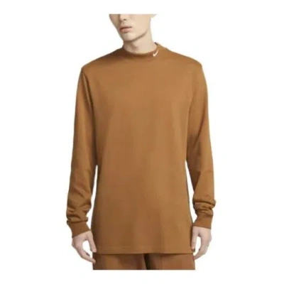 Nike As M Nl Ls Mock Neck Shirt 'brown White'