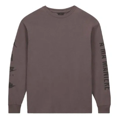 Nike As Men's J Amm Ls Tee Violet Ore In Brown