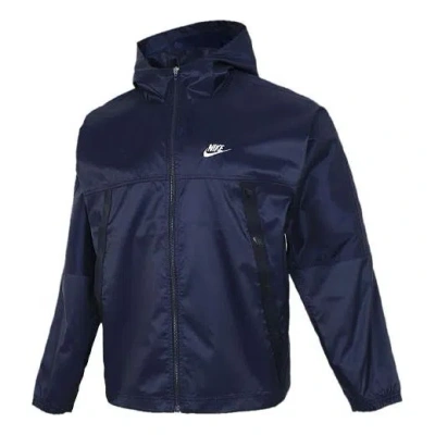 Nike As Men's  Sportswear Ltwt Wvn Jkt Jacket Revival Obsidian In Blue