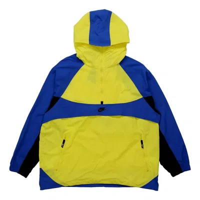 Nike As Men's  Sportswear Re-issue Jkt Jacket Hd Wvn Dynamic Yellow In Blue