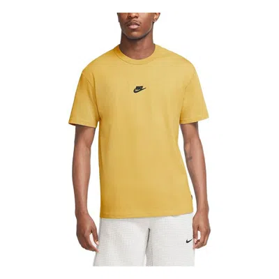 Nike As Men's  Sportswear Tee Premium Essential Saturn Gold In Yellow