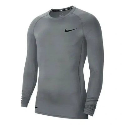 Nike As Pro Tight Training Top Men's Compression Shirts Men Grey In Gray