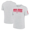 Nike Ash Ohio State Buckeyes Velocity Baseball Wordmark Stack Performance T-shirt In White
