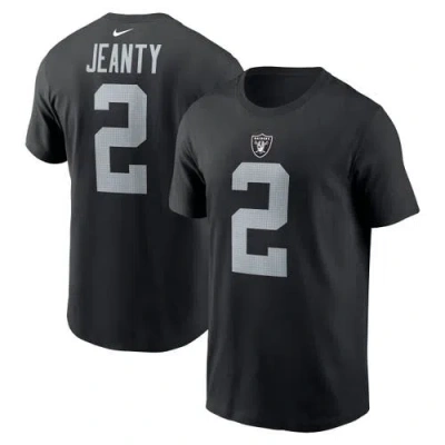 Nike Ashton Jeanty Black Las Vegas Raiders 2025 Nfl Draft First Round Pick Name & Number T-shirt