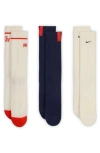 Nike Assorted 3-pack Dri-fit Everyday Plus Cushioned Crew Socks In Multi