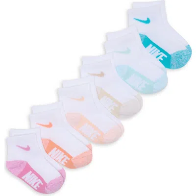 Nike Assorted 6-pack Cotton Blend Socks (baby) In White