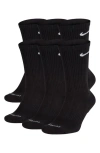 Nike Assorted 6-pack Everyday Plush Cushion Crew Training Socks In Black