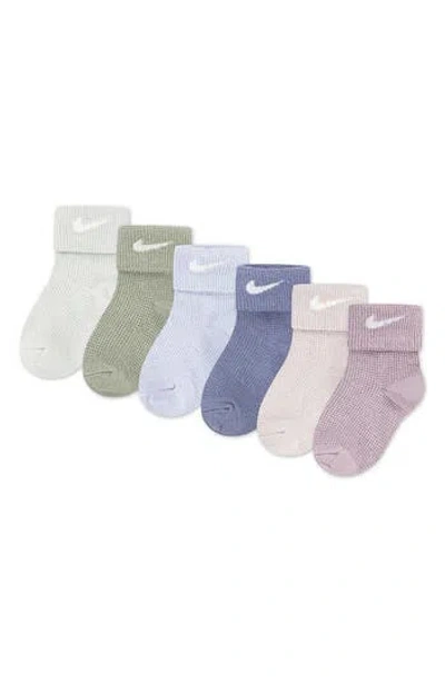 Nike Kids'  Assorted 6-pack Lightweight Ankle Socks In Multi