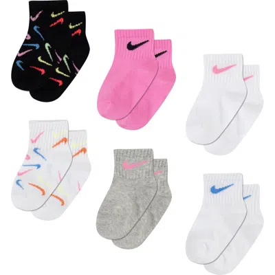 Nike Kids'  Assorted 6-pack Socks In Black