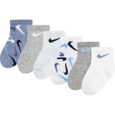 Nike Kids'  Assorted 6-pack Socks In Blue