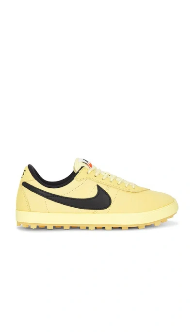 Nike Astrograbber Leather-trimmed Nubuck Sneakers In Yellow
