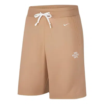 Nike Atheletic Department Logo Shorts 'beige' In Brown