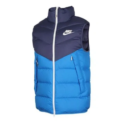 Nike Athleisure Casual Sports Down Vest Blue