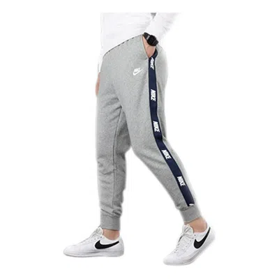 Nike Athleisure Casual Sports Fleece Stay Warm Cozy Knit Long Pants Gray