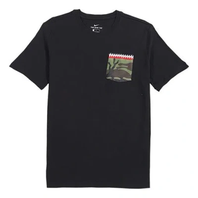 Nike Athleisure Casual Sports Pocket Short Sleeve Black