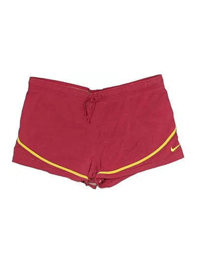Pre-owned Nike Athletic Shorts In Burgundy