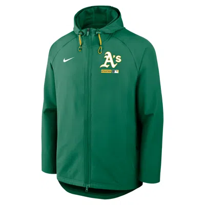 Nike Athletics Authentic Collection  Men's Therma-fit Mlb Full-zip Hooded Jacket In Green