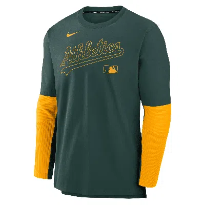Nike Athletics Authentic Collection Player  Men's Dri-fit Mlb Pullover Sweatshirt In Green
