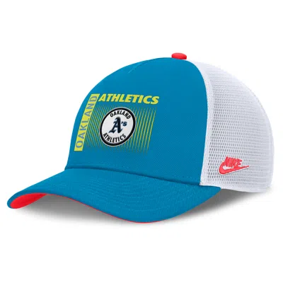 Nike Athletics Neon 90s Rise  Men's Dri-fit Mlb Trucker Adjustable Hat In Blue