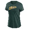 Nike Athletics Wordmark  Women's Mlb T-shirt In Green