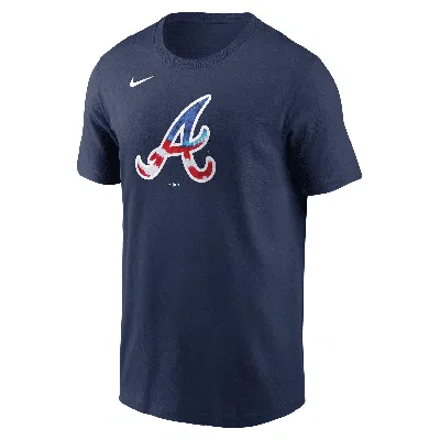 Nike Atlanta Braves Americana  Men's Mlb T-shirt In Blue