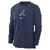 Nike Atlanta Braves Authentic Collection Player  Men's Dri-fit Mlb Pullover Jacket In Blue