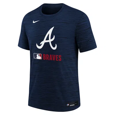 Nike Atlanta Braves Authentic Collection Velocity Big Kidsâ  Dri-fit Mlb T-shirt In Blue