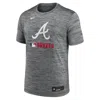 Nike Atlanta Braves Authentic Collection Velocity  Men's Dri-fit Mlb T-shirt In Grey