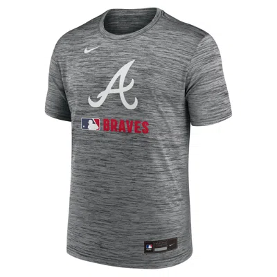 Nike Atlanta Braves Authentic Collection Velocity  Men's Dri-fit Mlb T-shirt In Grey