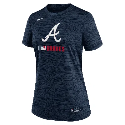 Nike Atlanta Braves Authentic Collection Velocity  Women's Dri-fit Mlb T-shirt In Blue