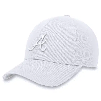 Nike Atlanta Braves Club  Men's Mlb Adjustable Hat In White
