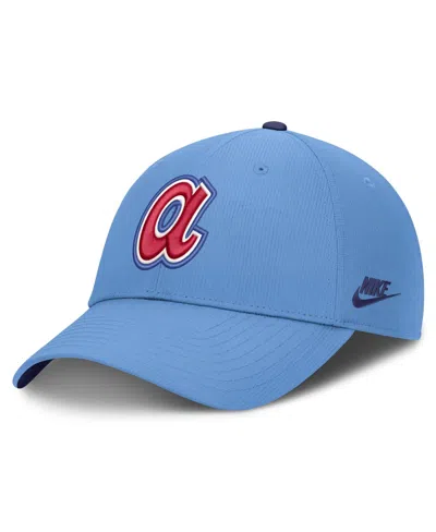 Nike Atlanta Braves Cooperstown Club Adjustable Vintage Baseball Cap In Blue