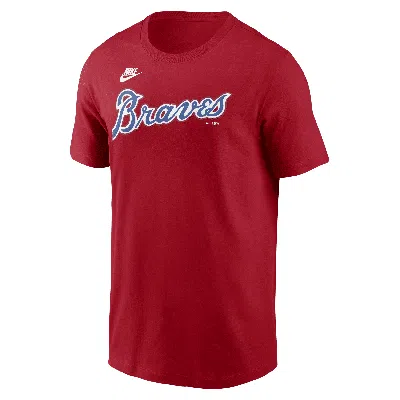 Nike Atlanta Braves Cooperstown Wordmark  Men's Mlb T-shirt In Multi
