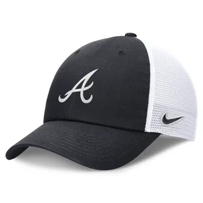 Nike Atlanta Braves Evergreen Club  Men's Mlb Trucker Adjustable Hat In Navy