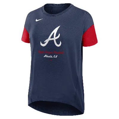 Nike Navy Atlanta Braves Flowy T-shirt