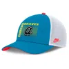 Nike Atlanta Braves Neon 90s Rise  Men's Dri-fit Mlb Trucker Adjustable Hat In Blue