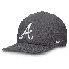 Nike Men's Gray Atlanta Braves Pro Performance Snapback Hat In Grey