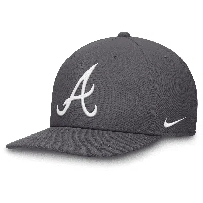 Nike Men's Gray Atlanta Braves Pro Performance Snapback Hat In Grey
