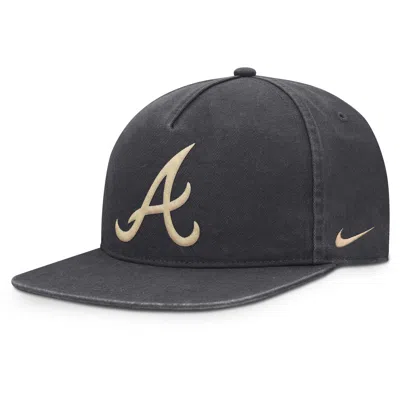 Nike Atlanta Braves Pro  Men's Mlb Adjustable Hat In Gray