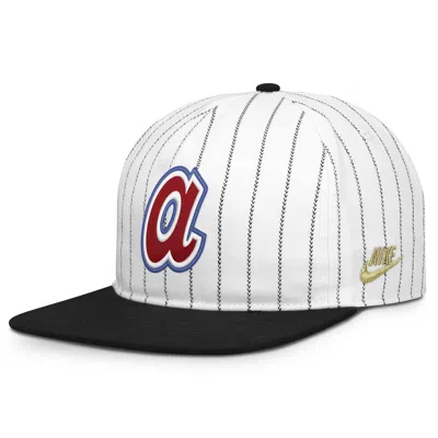 Nike Atlanta Braves Pro  Men's Mlb Adjustable Hat In White