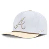 Nike Men's White/cream Atlanta Braves Pro Performance Snapback Hat In White
