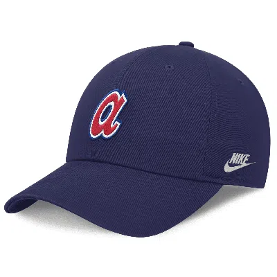 Nike Atlanta Braves Rewind Cooperstown Club  Men's Mlb Adjustable Hat In Blue