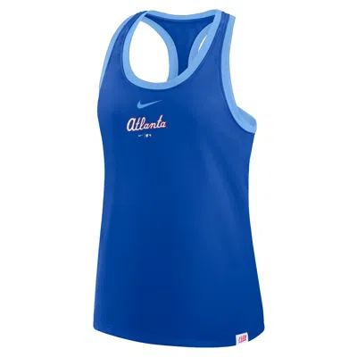 Nike Atlanta Braves Script City Connect  Women's Mlb Racerback Tank Top In Blue