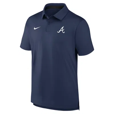 Nike Atlanta Braves Tour  Men's Dri-fit Mlb Polo In Blue